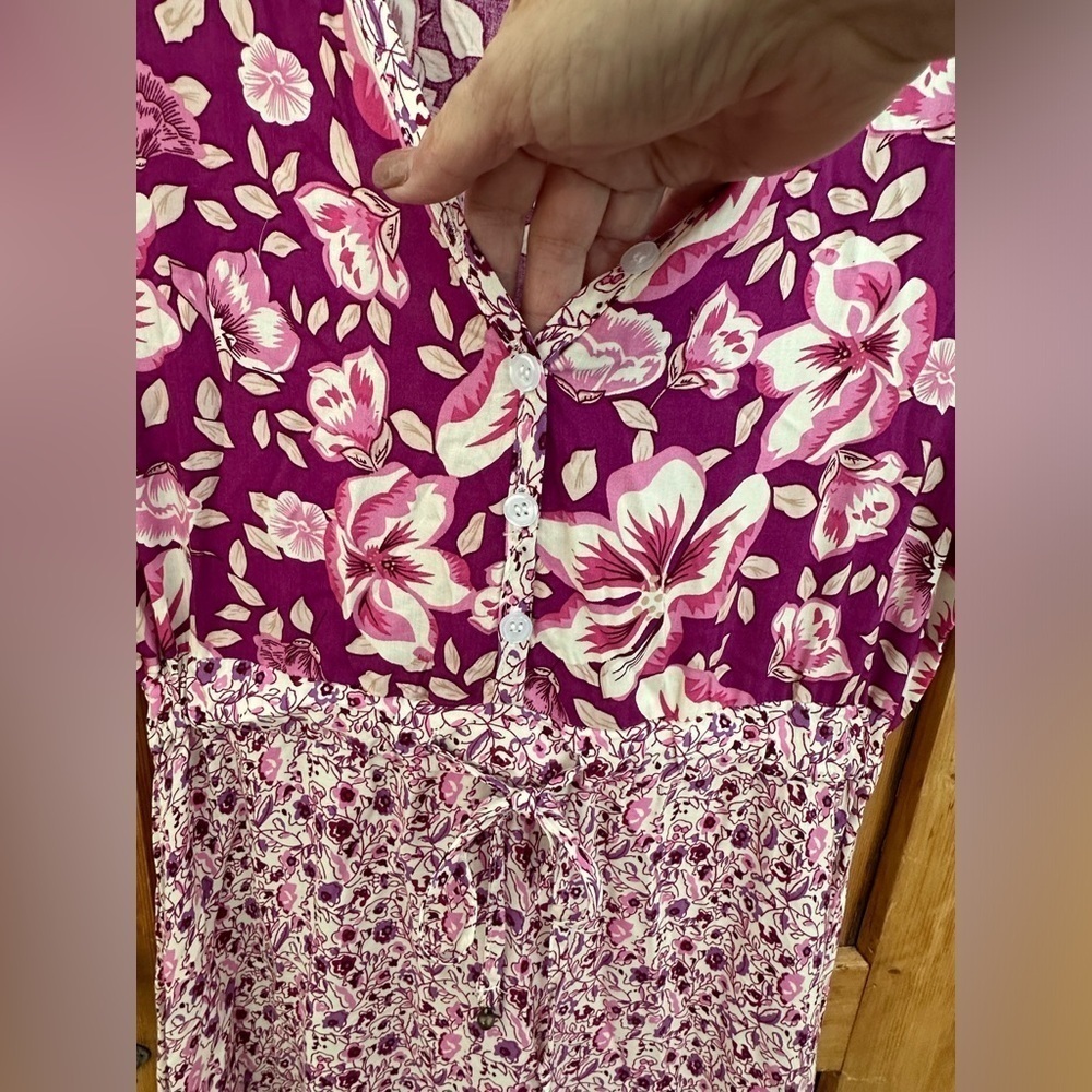 R Vivimos Dress Purple Tiered Floral Cottagecore Rimantic Feminine Size Small - Picture 6 of 11